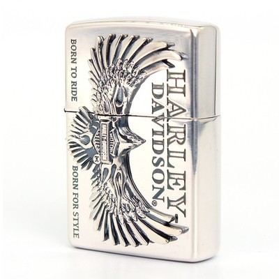Zippo Feuerzeug Classic JP Custom Base / Harley Davidson Eagle Wings Emblem H...