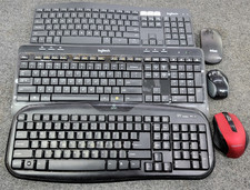 Lot Of 3 Keyboards And Mice Logitech, Logi, As Is Read Description