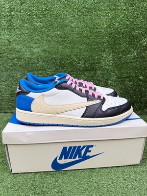 Size 12 - Jordan 1 Retro x Fragment Design x Travis Scott Low Blue
