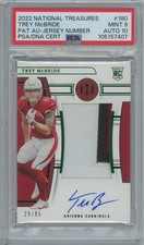 2022 National Treasurers Trey McBride /85 Patch Auto Cardinals PSA 9 Auto 10