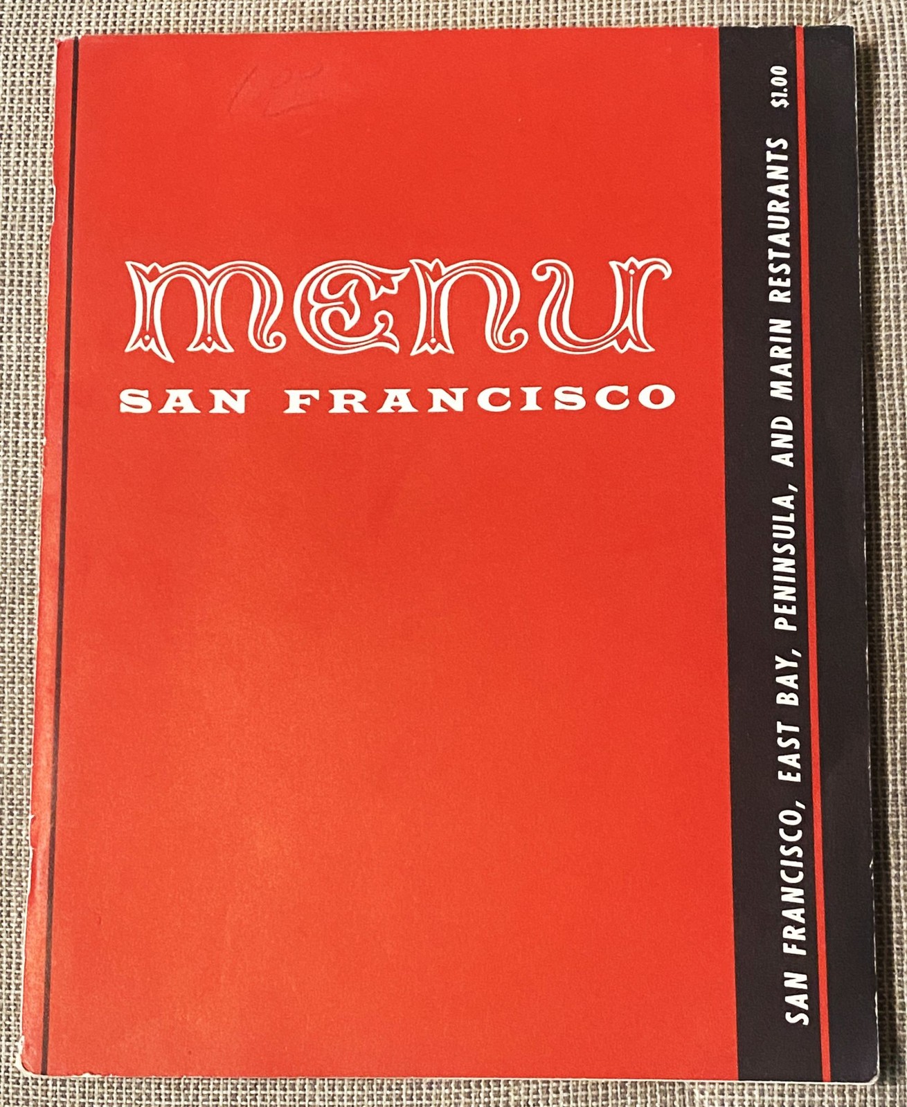 Robert E Burger / MENU MAGAZINE VOLUME 1 NUMBER 3 MENU SAN FRANCISCO 1962
