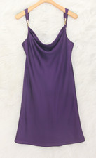GUESS BY MARCIANO Slip Dress Size 6 Purple Cowl Neck Adjustable Lightweight 1524