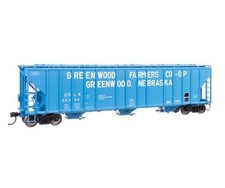 Walthers Proto HO Scale 55' Evans 4780 Covered Hopper Greenwood 26344
