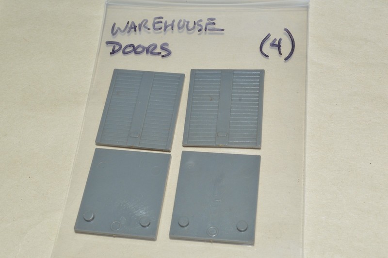 HO scale plastic warehouse doors (4) building structures