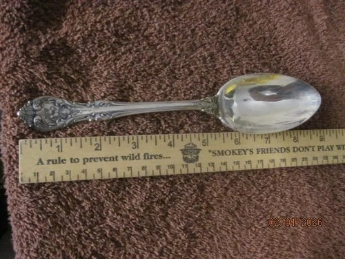 GORHAM STERLING KING EDWARD LARGE SERVING SPOON   8" LONG