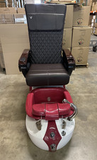 Pedicure Spa Chair DISPLAY Nail Salon Full Function Massage D.Brown Cushion V17