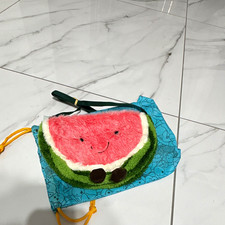 Jellycat Watermelon Slice Plush Soft Toy with Drawstring Bag Small 15-35cm