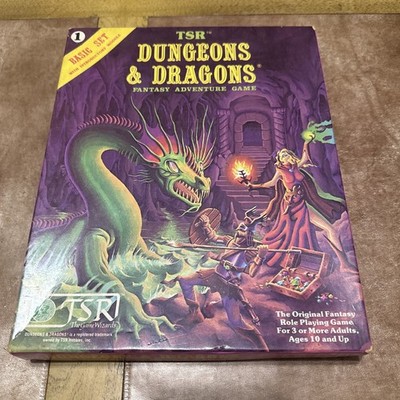 1981 TSR Dungeons & Dragons Fantasy Adventure Game Basic Set Sealed Dice Inserts