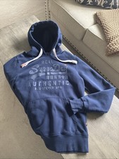 Superdry Hoody Navy Men  s Exc Cond Medium Cozy Hoodie