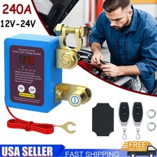 12V 240A Remote Battery Disconnect Switch Battery Kill Switch Led Display Car RV