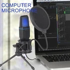 USB RGB Condenser Microphone Gaming Mic for PC Podcast Streaming