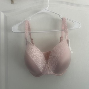 NWT Le Mystere Safari Plunge T Shirt Bra 34H Pink Chiffon Underwire Style 9978