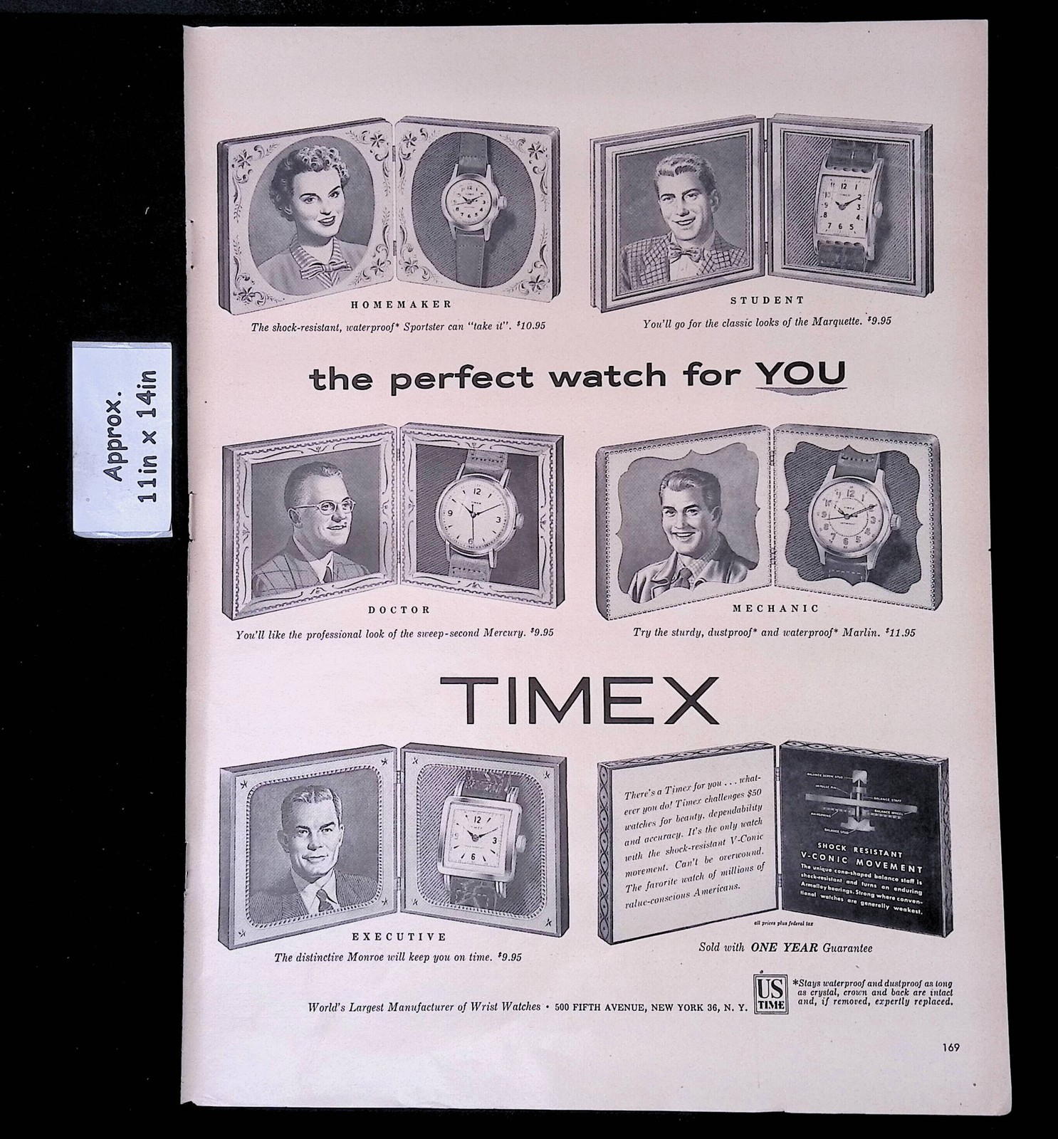 Разное 1953 TIMEX Perfect Watch For