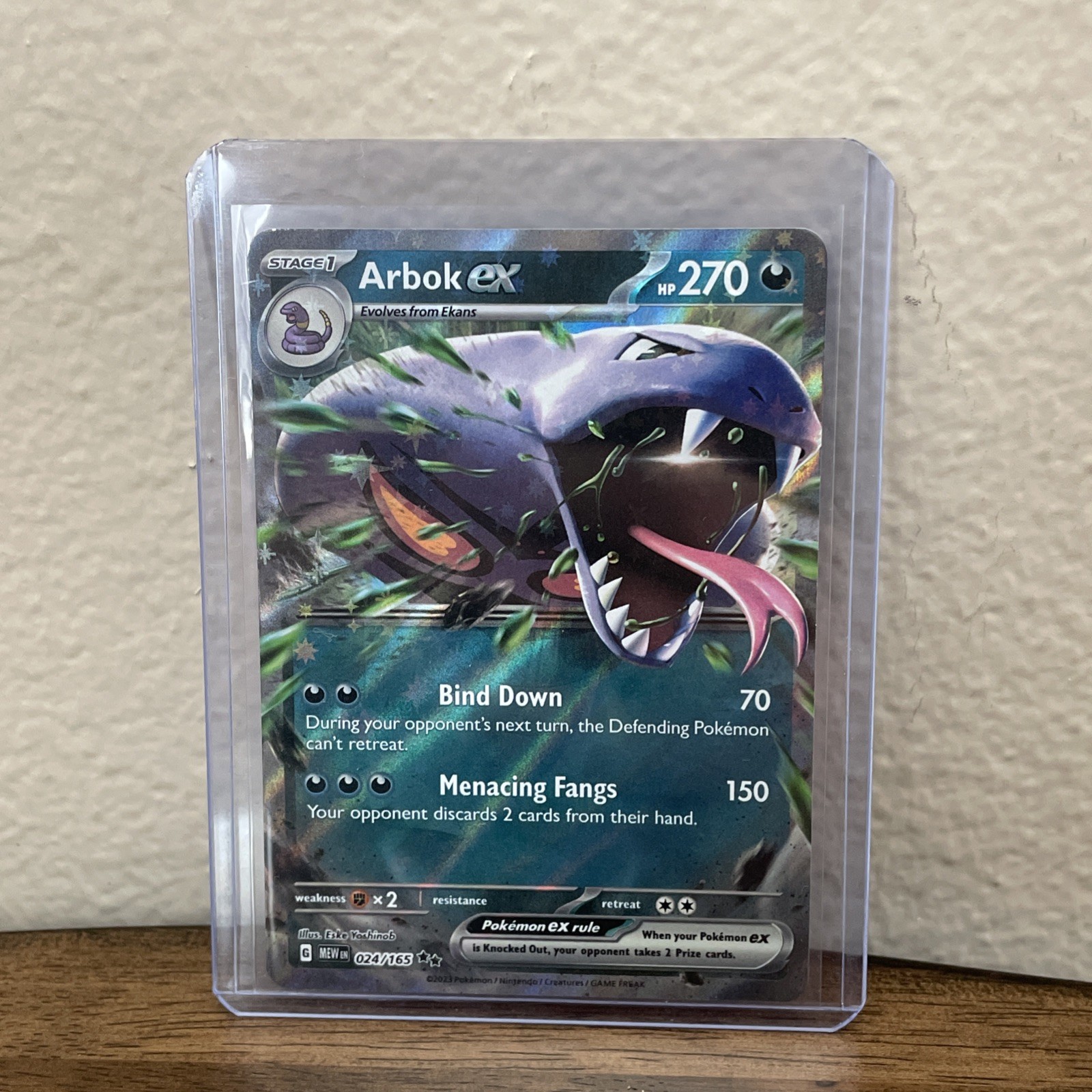 Pokemon Arbok ex Double Rare 24/165 Scarlet & Violet 151 - NM