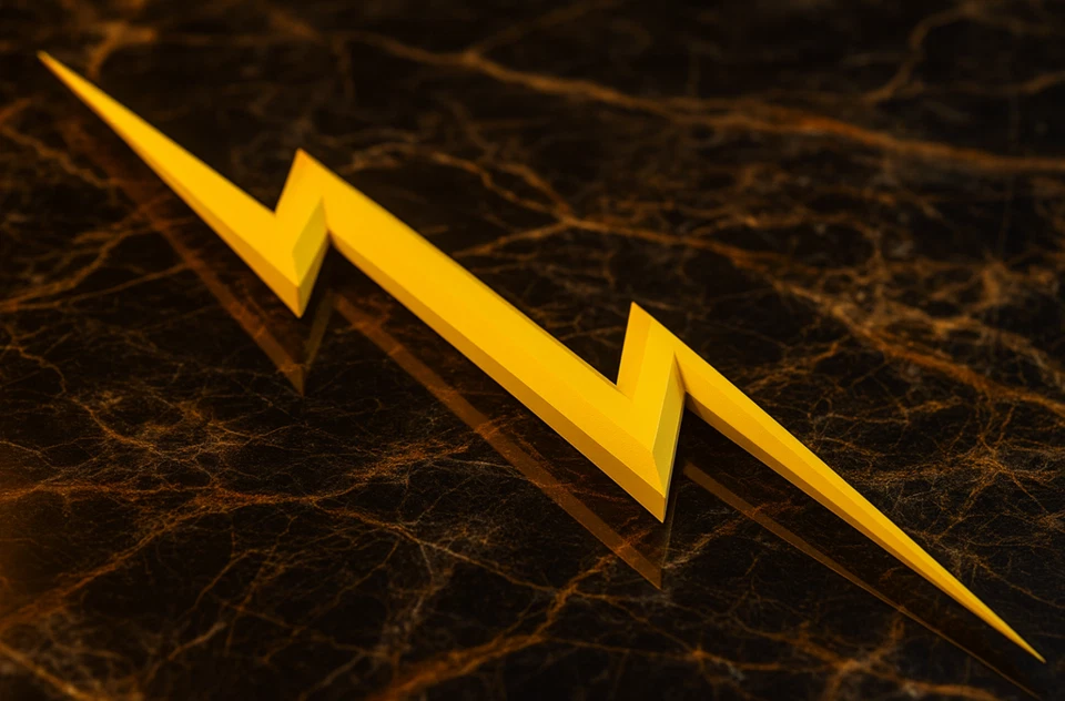 Réplica premium Zeus Lightning Bolt escala 1:1 cosplay utilería superhéroe Foto 2 de 3