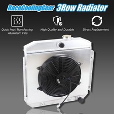 3row Radiator Shroud Fan Kit For 1955-1957 1956 Chevy Nomad Bel Air 4.3l 4.6l V8