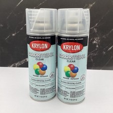 Krylon COLORmaxx Spray Paint  Primer, Gloss Clear Two 12 oz. Cans New