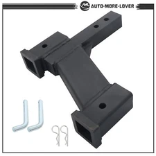 2In Adjustable Heavy-Duty Trailer Hitch Extension Riser With Anti-Rattle Bolt