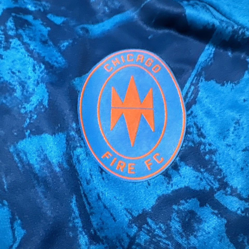 Youth Adidas Chicago Fire Fc Primeblue Jersey Size Large L Blue Orange MLS - Image 2 of 4