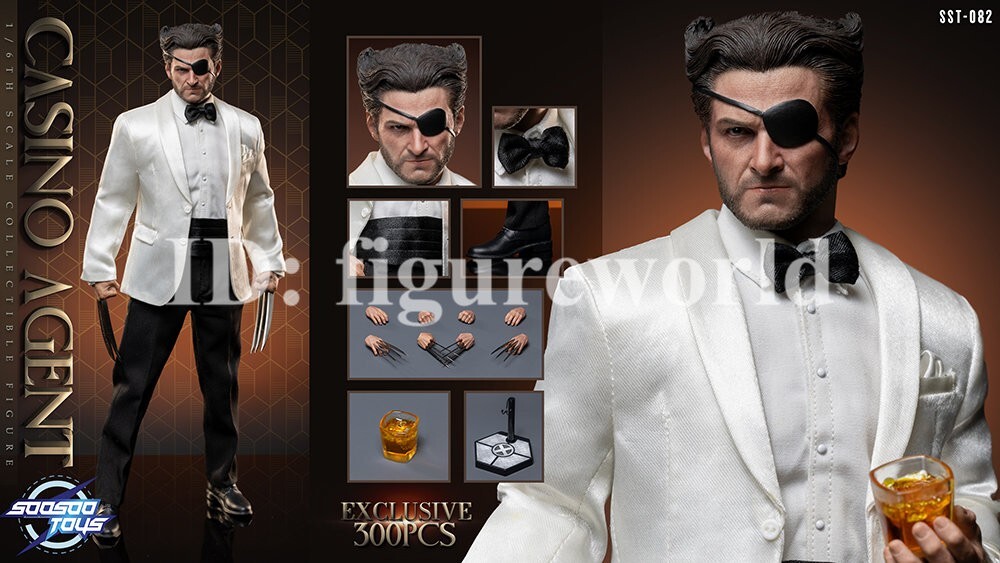 マーベル ウルヴァリン ローガン カジノ フィギュア SST-082 Soosootoys SST-082 1/6 Casino Agent Wolverine 12