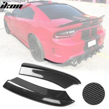 Fits 15-23 Dodge Charger SRT Style 2PCS Rear Bumper Aprons Spat Carbon Fiber CF