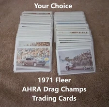 1971 Fleer AHRA Drag Champs Cards / YOUR CHOICE / $1.09 Flat Shipping