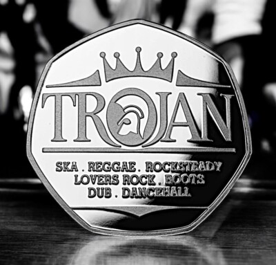 TROJAN RECORDS .999 Silver Commemorative Coin. SKA REGGAE 2Tone Dancehall 1968