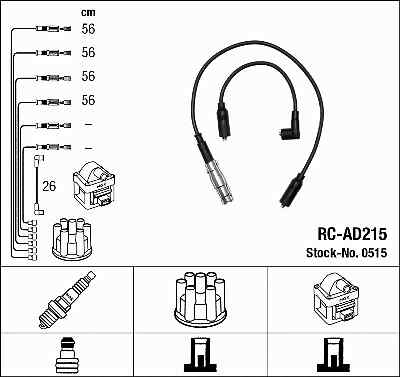 IGNITION CABLE KIT 0515 NGK I - Picture 2 of 4