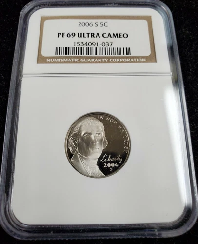 2006-S 5c Jefferson Proof Nickel NGC PF69 Ultra Cameo 