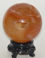 200g Red Carnelian, Natural Crystal Sphere 56mm Deep Druzy (CS18)