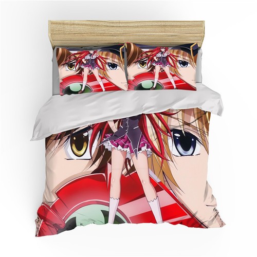High School DxD Single Double Queen King Bed Quilt Doona Duvet Cover Set - Foto 2 di 2