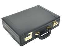 Executive Expandable Mens Faux Leather Attaché Case Briefcase Case Business Bag