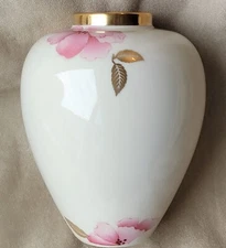 Lenox Royal Blossom 6 In Tall Vase Pink Flowers Gold Band Scarce