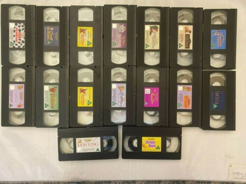 16 VHS  pal VIDEOS  Walt Disney Animated Movies. Dumbo, ,Snow White etc No Cases - Picture 1 of 1