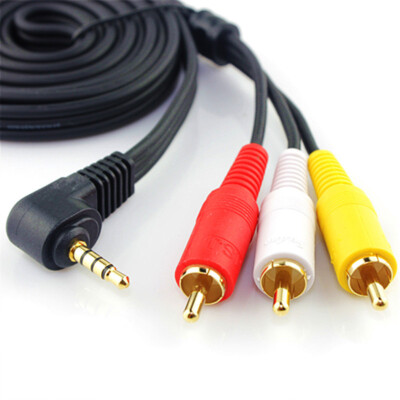 Premium Angle AUX 3.5mm to 3 RCA 3RCA M/M Cable AV Audio Video Adapter Charger