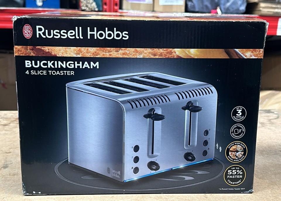Russell Hobbs 20750 Buckingham 4 Slice Toaster Stainless Steel