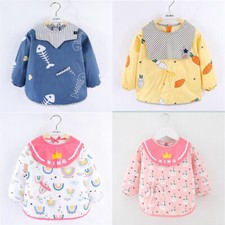 Feeding Apron Toddler Waterproof Weaning kids eat long sleeve Baby Feeding Bibs
