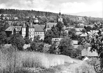 AK, Schleusingen Thür., Teilansicht vom Weißenberg, 1971