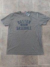 NWT FANATICS BOSTON RED SOX BASEBALL SHORT SLEEVE GREY T SHIRT MLB MEDIUM M