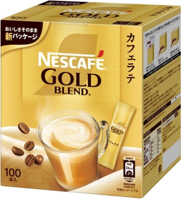 Nescafe Gold Blend 100本入×3 Nescafe Gold Blend Cafe Latte Instant Coffee Regular Soluble 100
