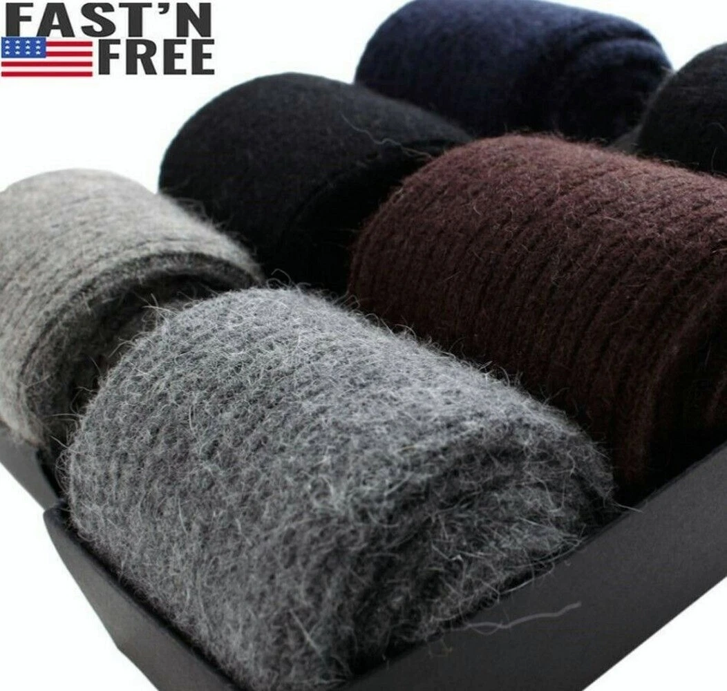 100%Merino Wool 3 Pack Men Dress Socks Warm Thick Thermal Classic Crew Boot 8-12
Opens in a new wind