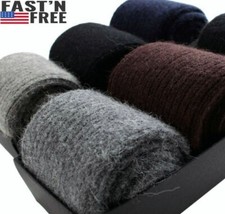 100 Merino Wool 3 Pack Men Dress Socks Warm Thick Thermal Classic Crew Boot 8-12