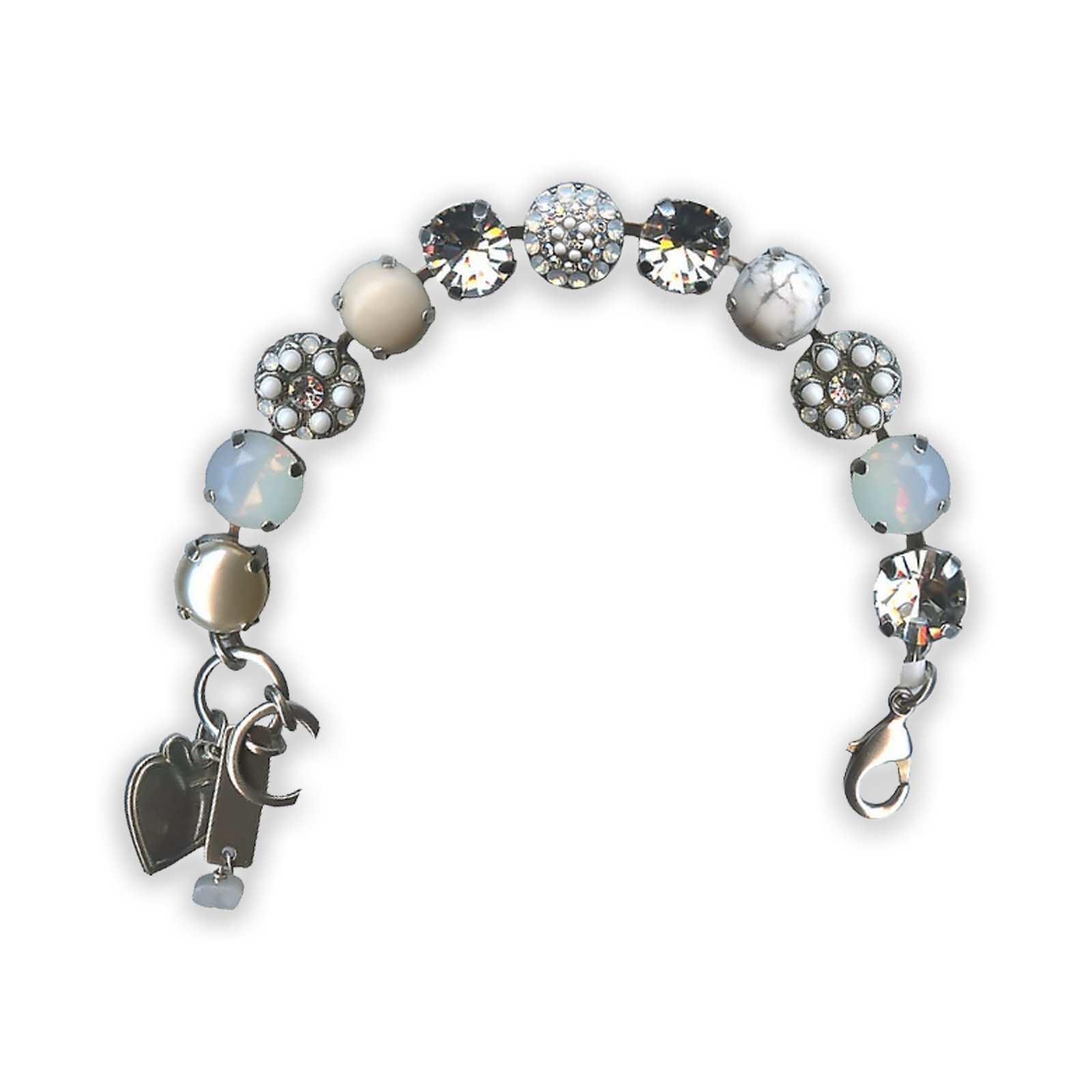 Mariana Forever Pearl Howlite Swarovski Crystal Bracelet