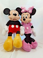 24" Mickey Minnie Mouse Disney Plush Pair Set Stuffed Walt Parks Lot Toy