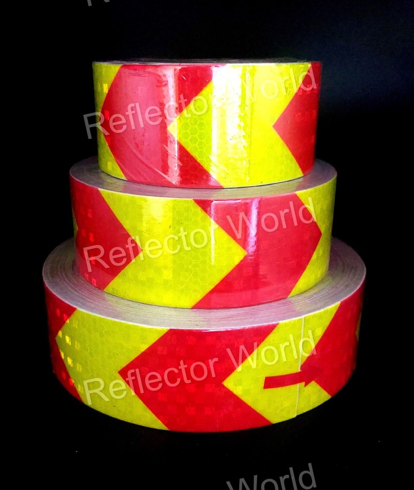 2"*164' White With Blue Arrows Reflective Warning Conspicuity Tape Film Sticker-749555