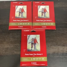 Canon Plus Glossy II PP-301 Inkjet Print Photo Paper 5x7 Bundle 60 Sheets