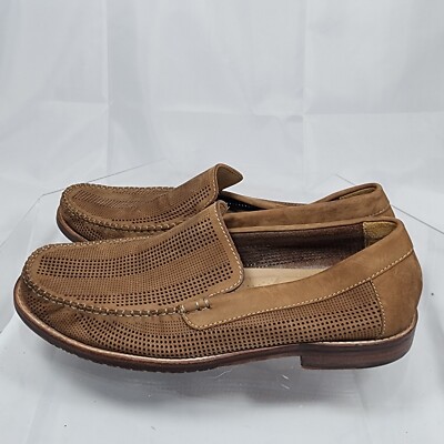 Tommy Bahama Men\'s Brown Leather Slip-Ons s-l400.jpg main image 4