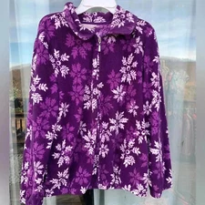 Purple, fuzzy sweater