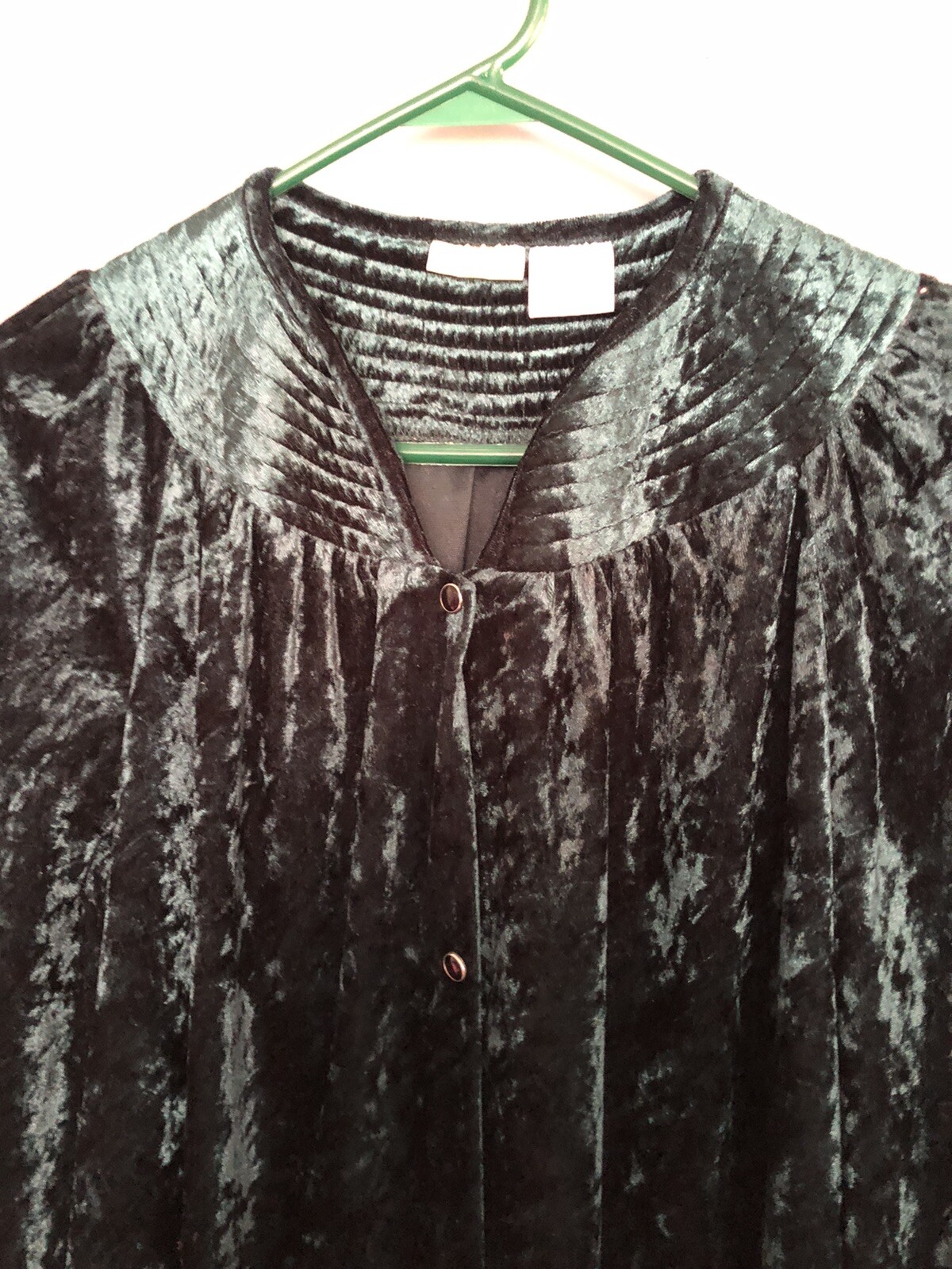 Vtg Simply Basic Sm Emerald Green Crushed Velvet … - image 4