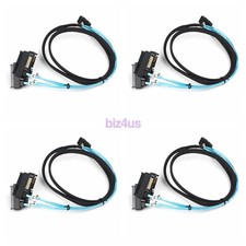 4Pcs Mini SAS SFF-8087 36P to 4 SFF-8482 15-Pin Connesctors W/ SATA Power Cable